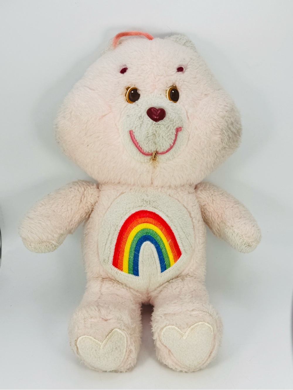 Vintage 1983 Kenner CHEER BEAR Care Bear 13" Plush Light Pink ISSUES!READ!AS IS!